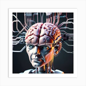 3d Rendering Of A Human Brain 2 Art Print