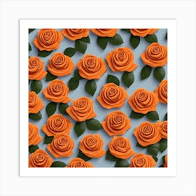 Orange Roses 10 Art Print