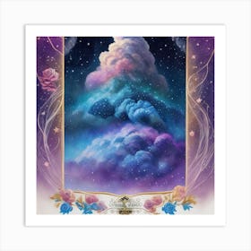 Cloudy Night Sky Art Print