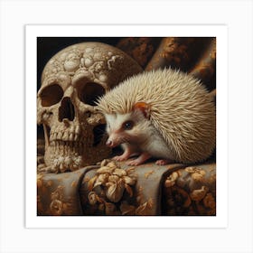 Portrait of a Hedgehog Art Print
