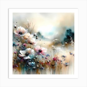 Flowers In The Meadow Art Print