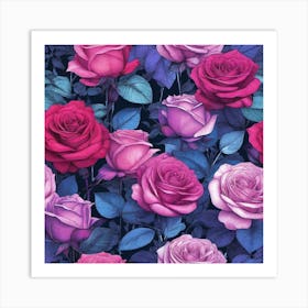 Pink Roses Art Print