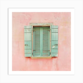 Shutters On A Pink Wall 2 Art Print