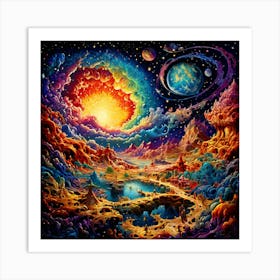 Galaxy In Space Art Print