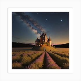 Castle At Night 1 Art Print