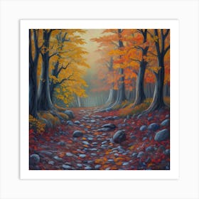 Autumn Forest Path Art Print