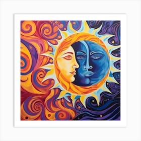 Sun And The Moon Art Print