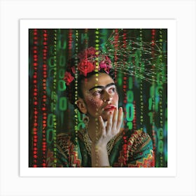 Frida Kahlo Pixelated Reality Series 2 Art Print