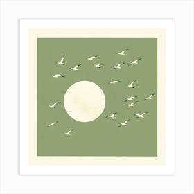 Swans In Flight 1 Art Print