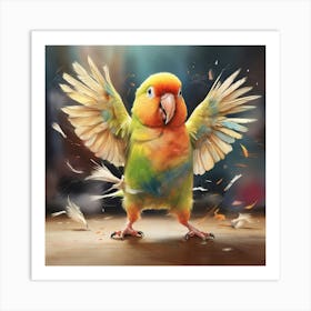 Colorful Parrot 41 Art Print