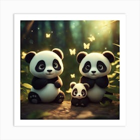 Panda Bears 1 Art Print