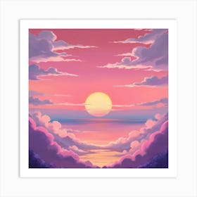 Sunset In The Clouds Art Print