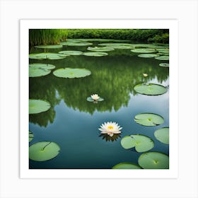 White Water Lily 1 Art Print