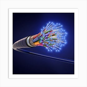 Fiber Optic Cable Art Print