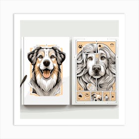 Portrait Of A Dog Art Print