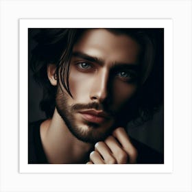 Portrait Of A Handsome Man Art Print