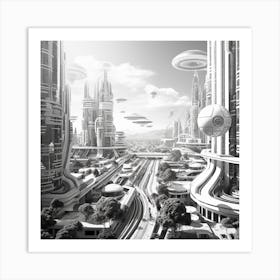 Futuristic Cityscape 2 Art Print