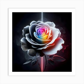 Rainbow Rose 2 Art Print