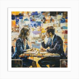 'Business Meeting' 3 Art Print