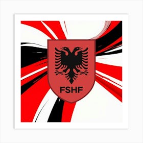 Albania National Football Team Logo Wall Art 9 Art Print