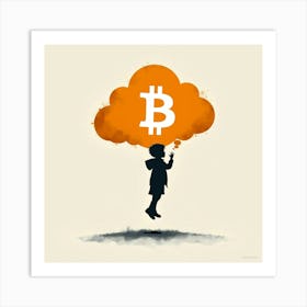 Bitcoin Cloud 8 Art Print