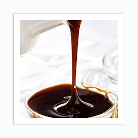 Pouring Chocolate Sauce Art Print