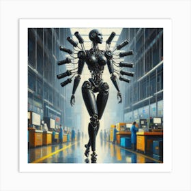 Robot Woman 7 Art Print