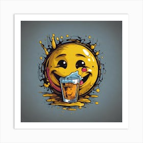 Yellow Smiley Art Print