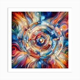 Abstract Colorful Abstract Psychedelic Painting Art Print