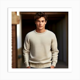 Mock Up Jumper Blank Plain Sweater Pullover Knit Cotton Wool Fleece Soft Comfy Cozy M (1) Art Print