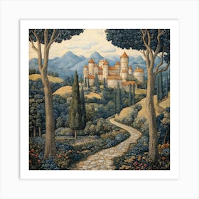 European Countryside Tapestry 14 Art Print