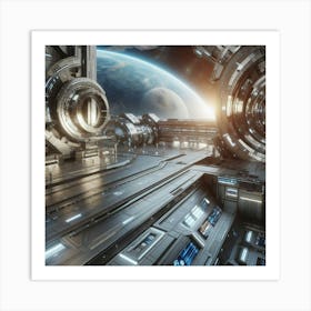 Futuristic Space Station 3 Art Print