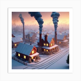 Christmas Village Art Print