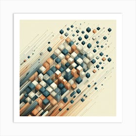 Abstract Cubes 14 Art Print