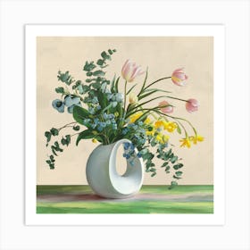 Spring Flowers In A Vase Art Print