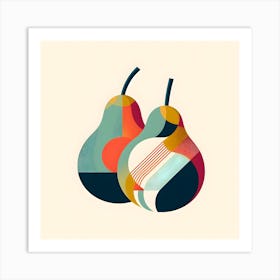 Modern Graphic Pears Illustration Art Print