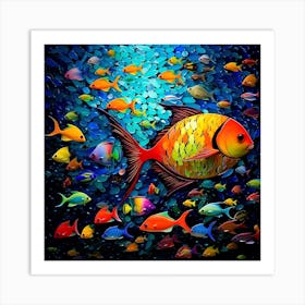 Colorful Fish In The Ocean 1 Art Print