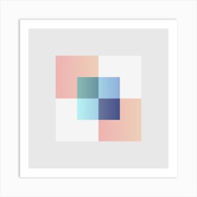 Squares Block 1 Art Print