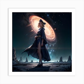 Witch In Space Art Print