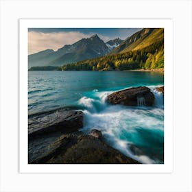 Sunrise In Alaska Art Print