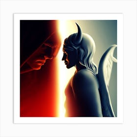 Angel And Devil Art Print