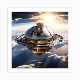 Futuristic Spaceship 55 Art Print