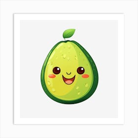 Avocado Kawaii 1 Art Print