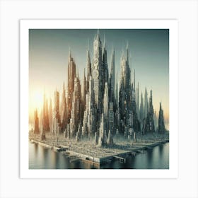 Futuristic City 81 Art Print