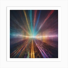 Abstract Light Tunnel Art Print