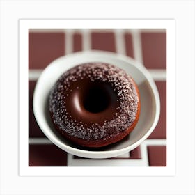 Chocolate Donut Art Print