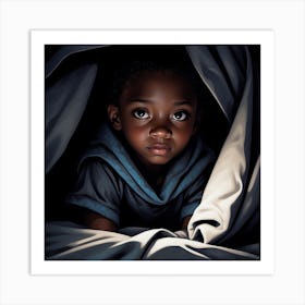 Little Boy Peeking Out Art Print