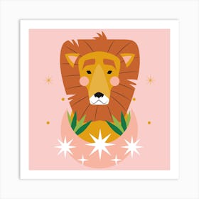 Lion Illustration Art Print