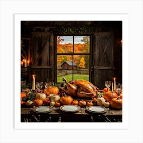 Thanksgiving Table 5 Art Print