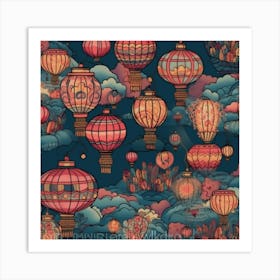 Chinese Lanterns 2 Art Print